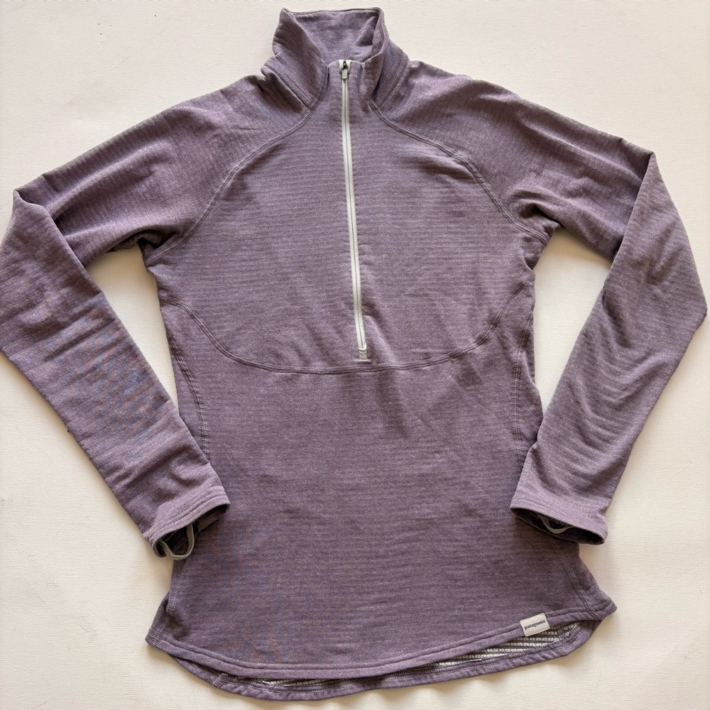 Patagonia Capilene 4 Expedition Weight Zip Neck Base Layer Lavender Size Small